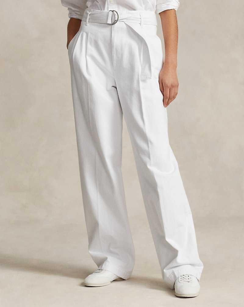 Jeans Ralph Lauren Belted Wide-Leg Denim Mujer Azules | UMJSNHC-34 - vista 3