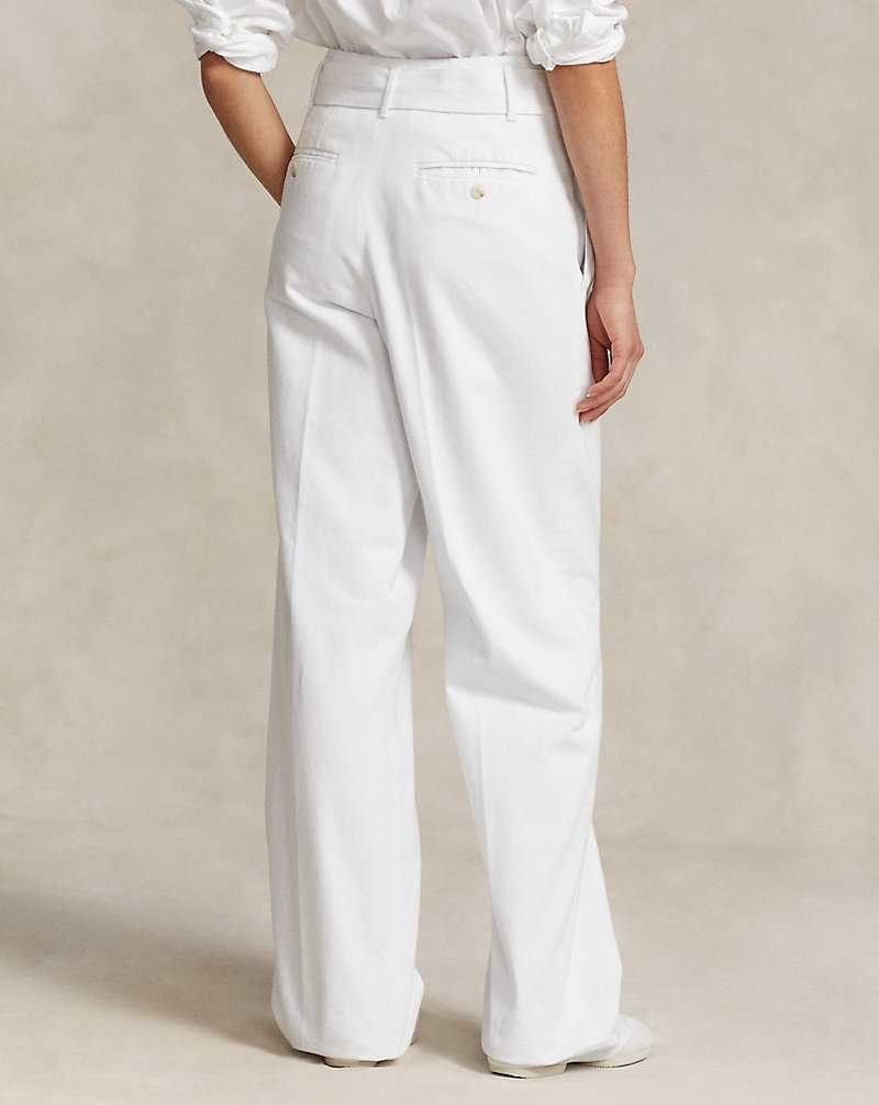 Jeans Ralph Lauren Belted Wide-Leg Denim Mujer Azules | UMJSNHC-34 - vista 4