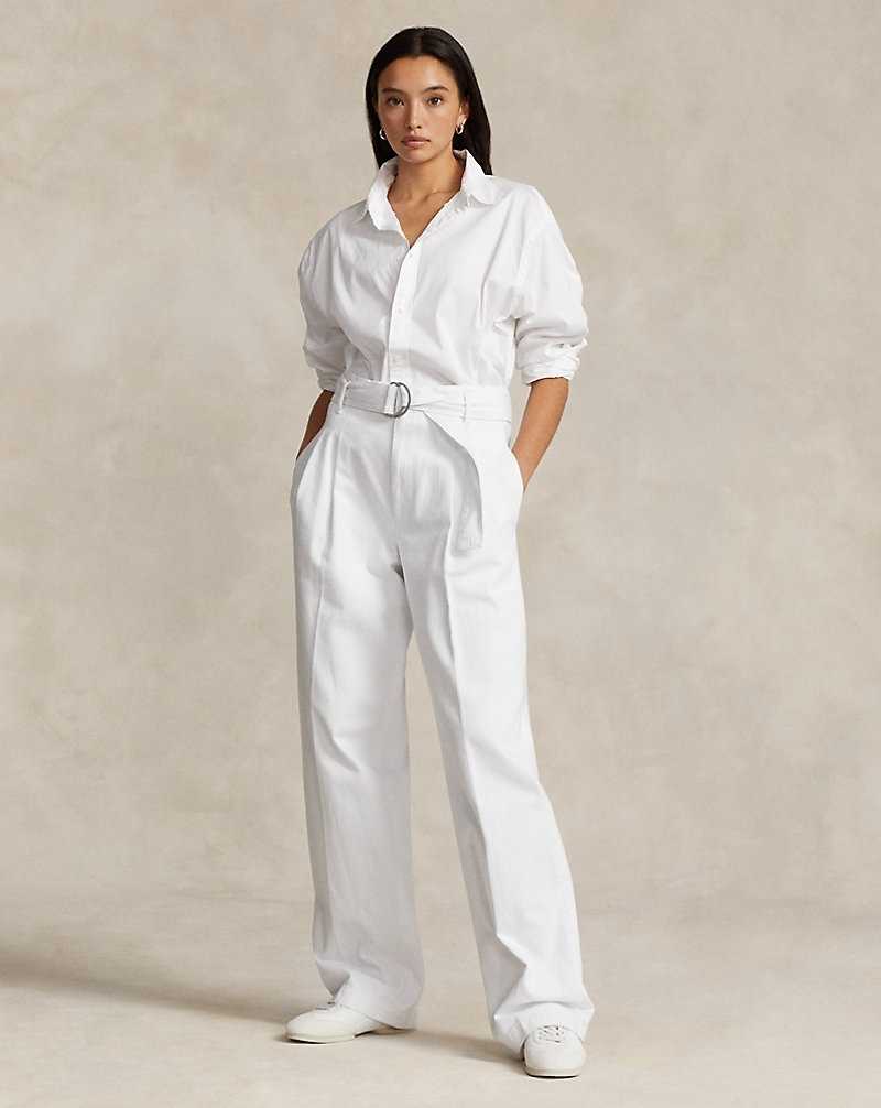 Jeans Ralph Lauren Belted Wide-Leg Denim Mujer Azules | UMJSNHC-34 - vista 1