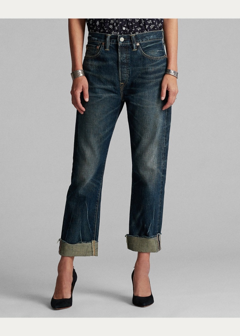 Jeans Boy Fit Directo Mujer Azules | YZOE08925 - vista 5