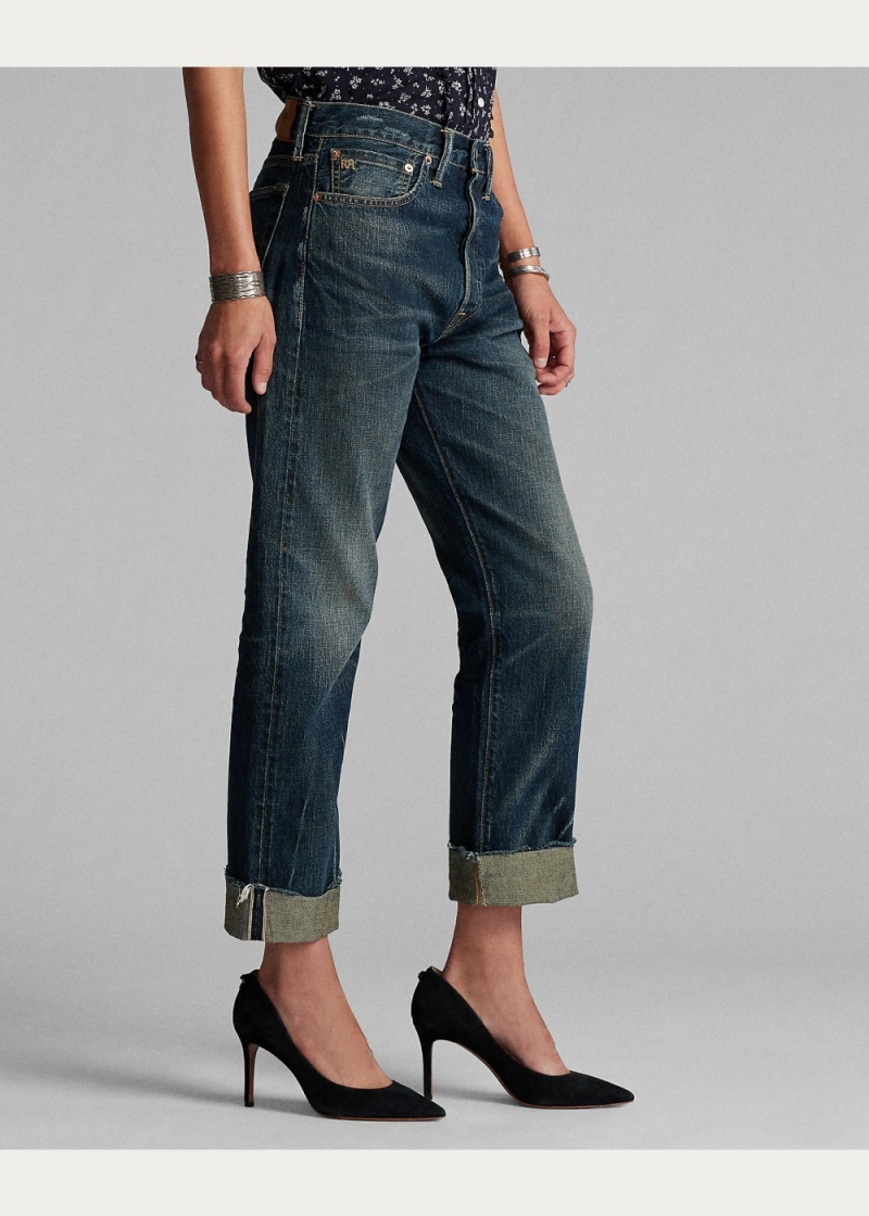 Jeans Boy Fit Directo Mujer Azules | YZOE08925 - vista 6