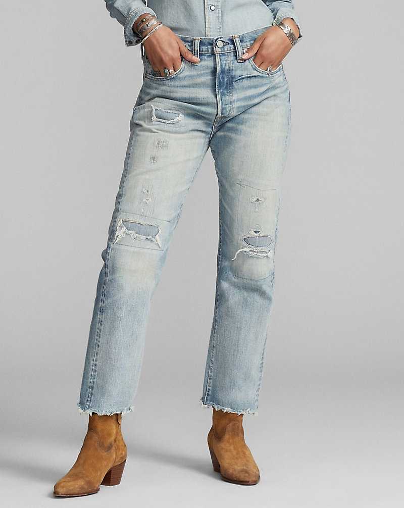 Jeans Ralph Lauren Boy Fit Hickerson Mujer Azules | PDWHJKA-38 - vista 3