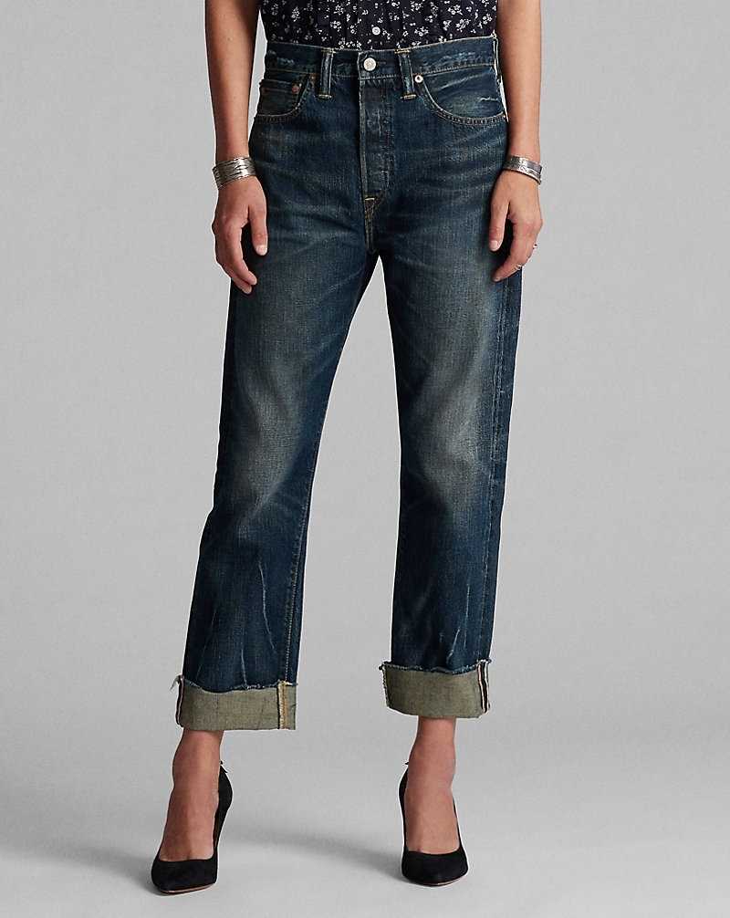 Jeans Ralph Lauren Boy Fit Straight Mujer Azules | NMKFQGL-94 - vista 3