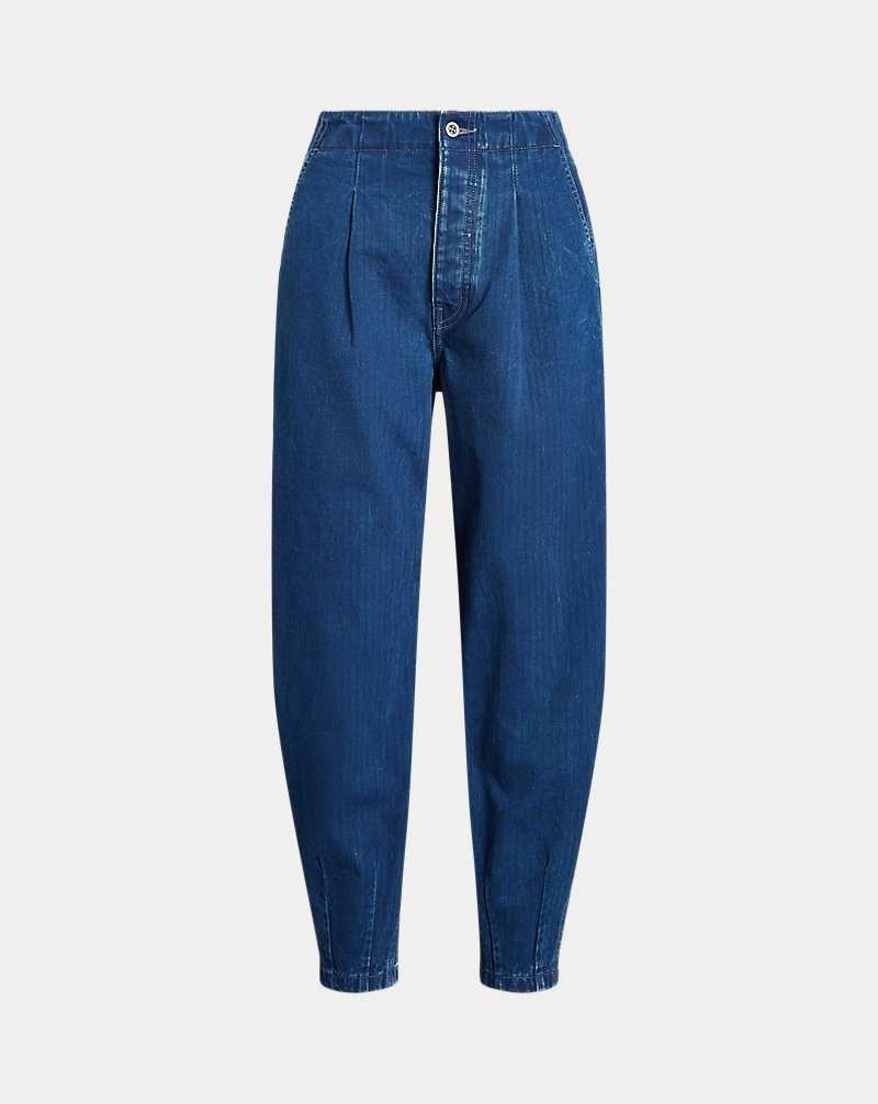 Jeans Ralph Lauren Curved Tapered Herringbone Mujer Azules | WPMDQIK-82 - vista 2