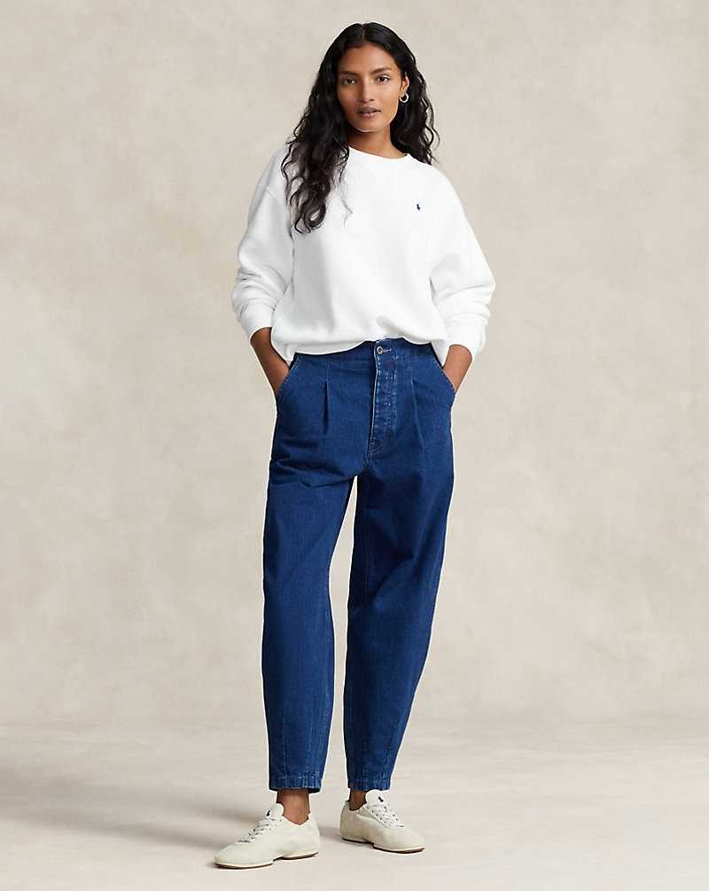 Jeans Ralph Lauren Curved Tapered Herringbone Mujer Azules | WPMDQIK-82 - vista 1