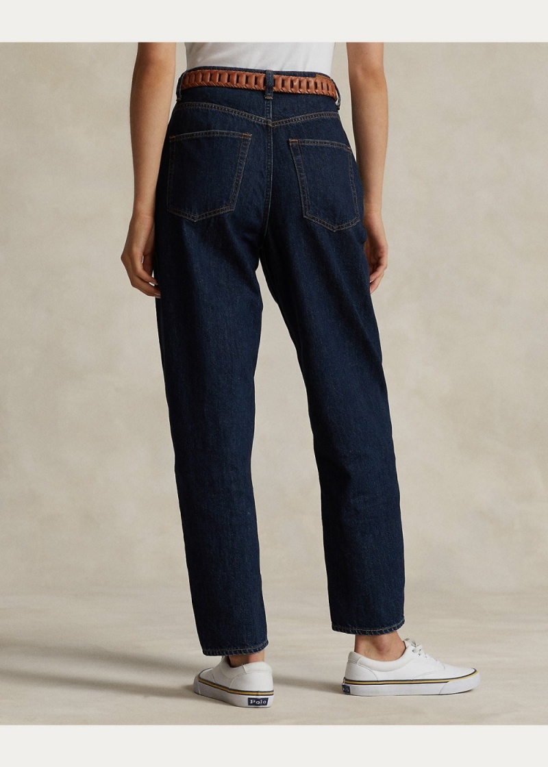 Jeans Curved Tapered Mujer Azules | IGFB30752 - vista 2