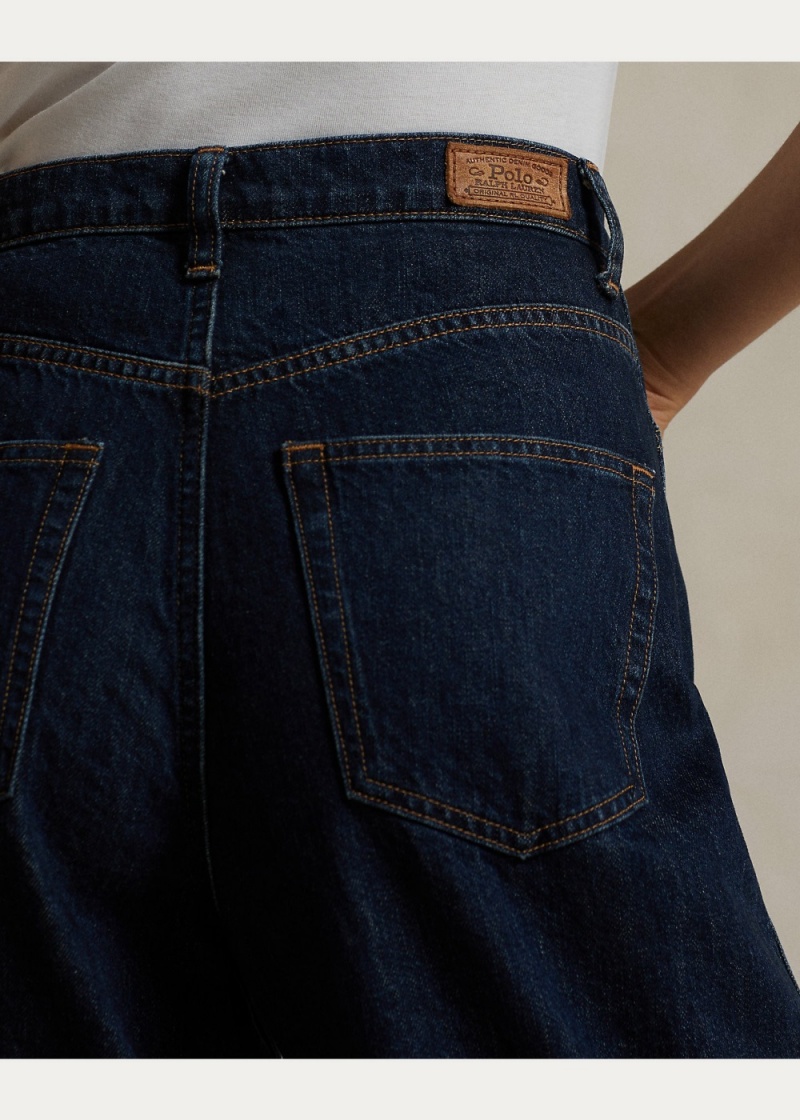 Jeans Curved Tapered Mujer Azules | IGFB30752 - vista 3