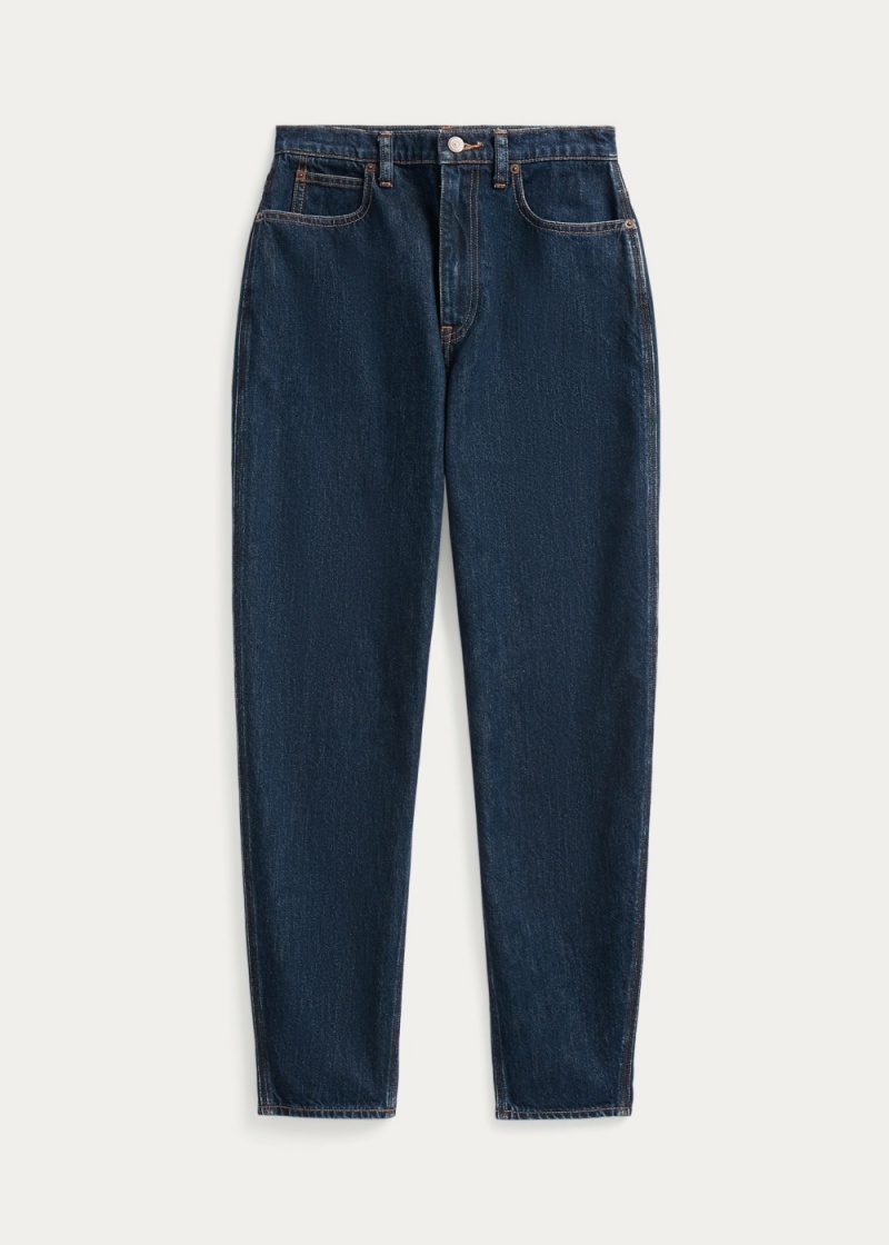 Jeans Curved Tapered Mujer Azules | IGFB30752 - vista 4