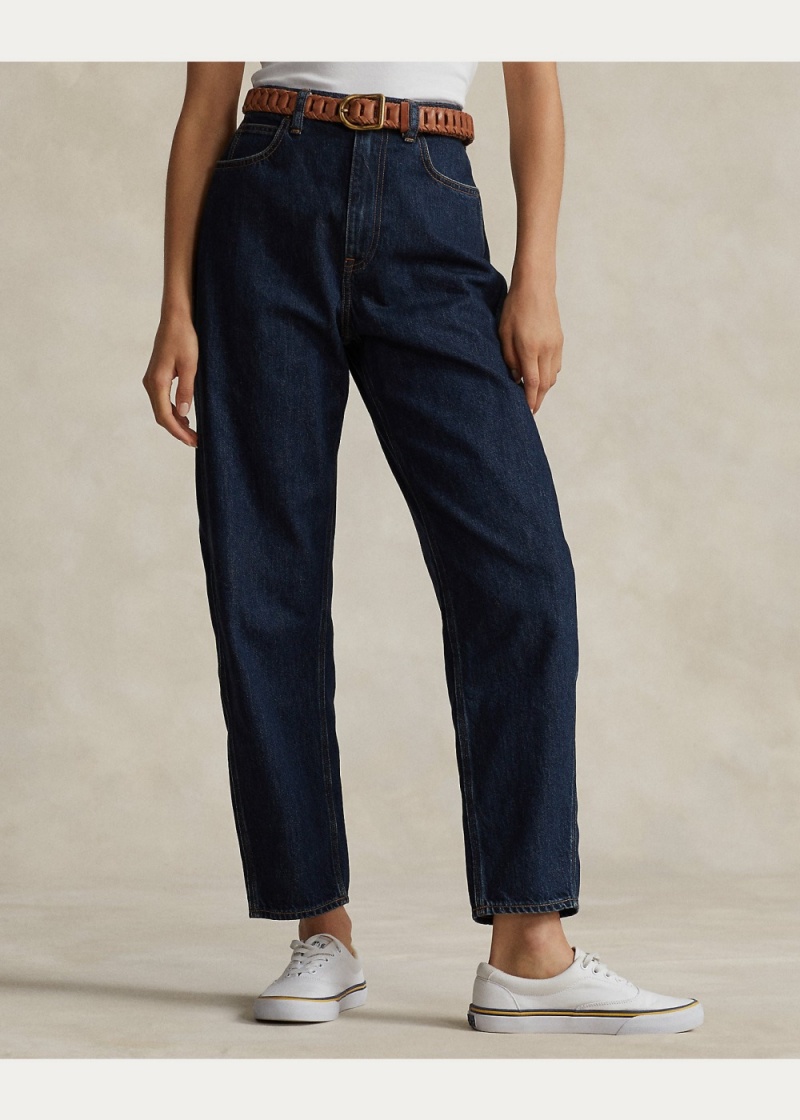 Jeans Curved Tapered Mujer Azules | IGFB30752 - vista 5