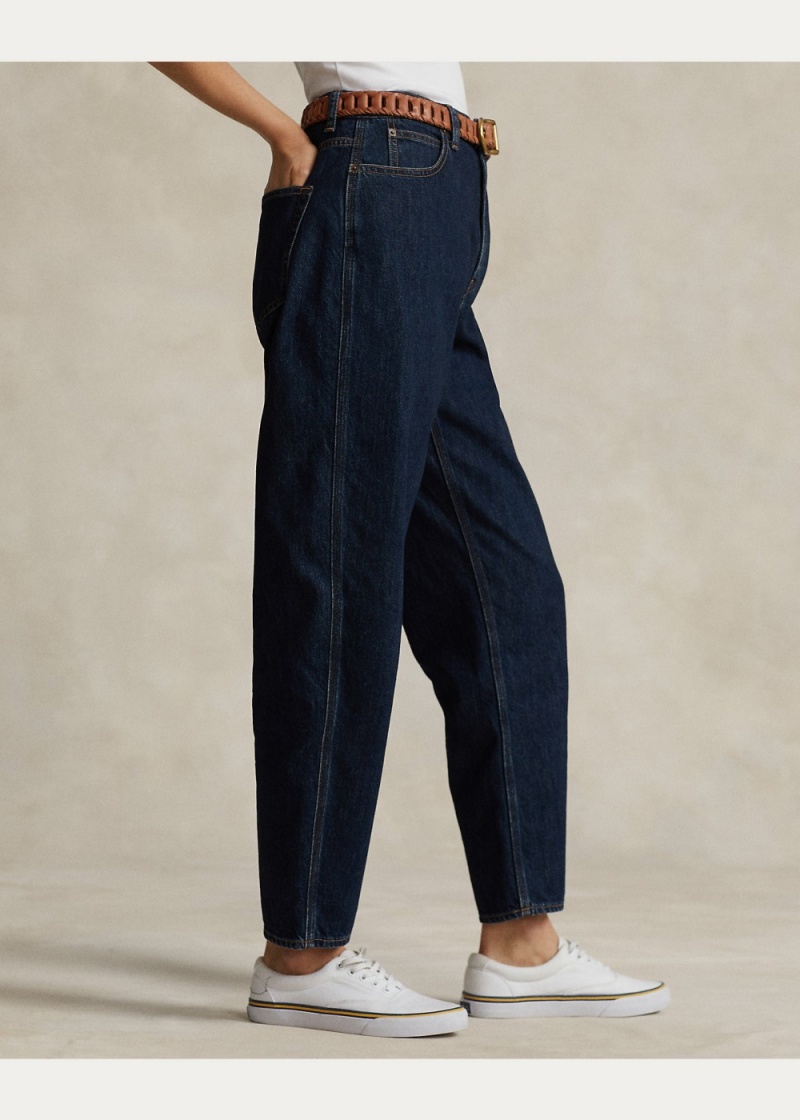 Jeans Curved Tapered Mujer Azules | IGFB30752 - vista 6