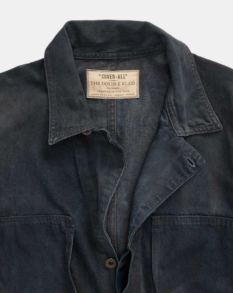 Jeans Ralph Lauren Distressed Boweman Indigo Denim Coverall Hombre Azules | JGXUVES-93 - vista 3