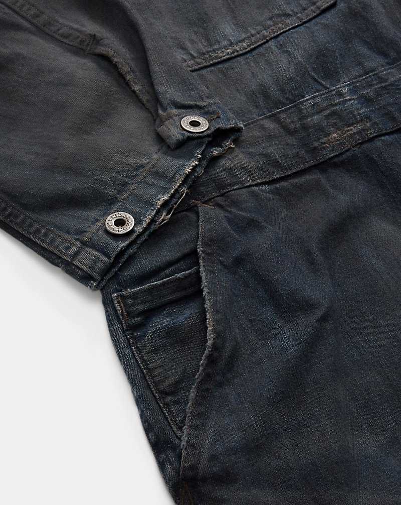 Jeans Ralph Lauren Distressed Boweman Indigo Denim Coverall Hombre Azules | JGXUVES-93 - vista 4