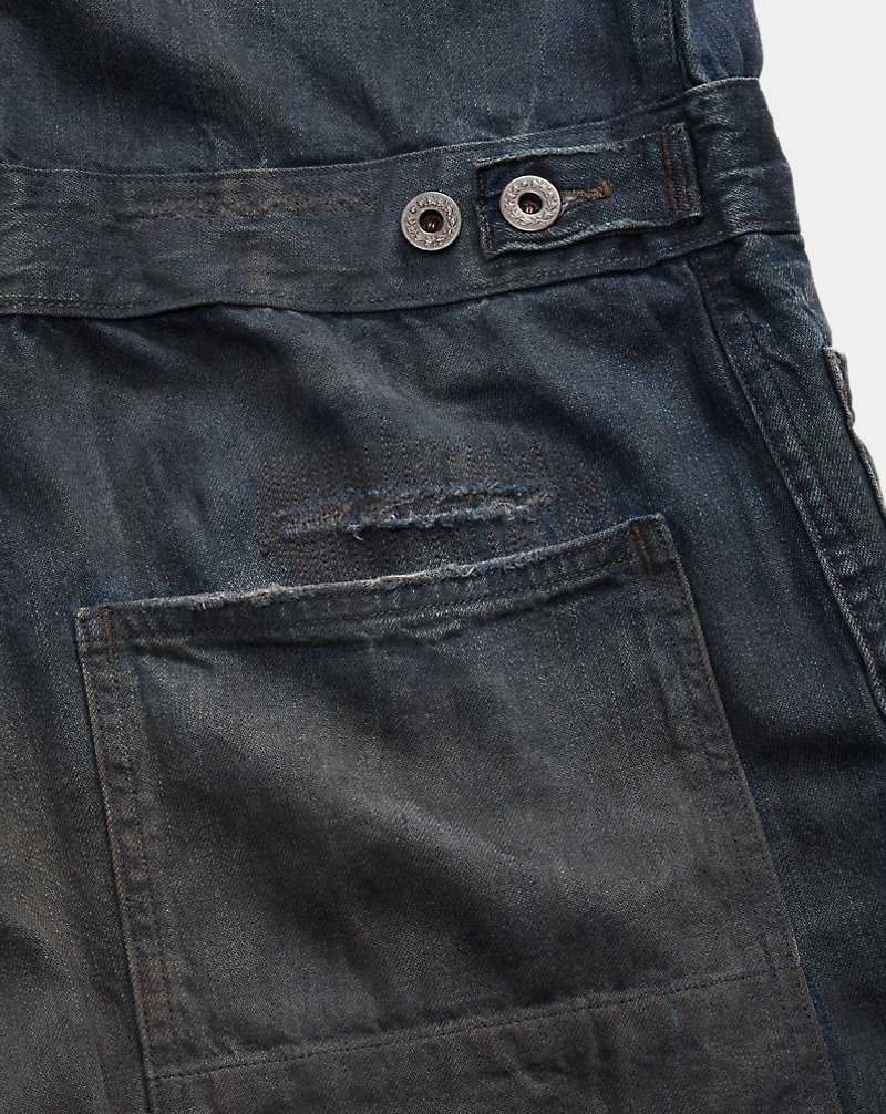 Jeans Ralph Lauren Distressed Boweman Indigo Denim Coverall Hombre Azules | JGXUVES-93 - vista 5