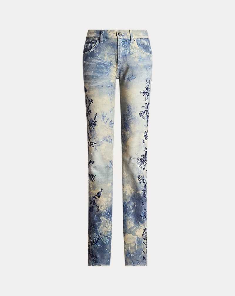 Jeans Ralph Lauren Embellished 750 Straight Ankle Mujer Blue/Pearl Multi | PBVYSMQ-75 - vista 2