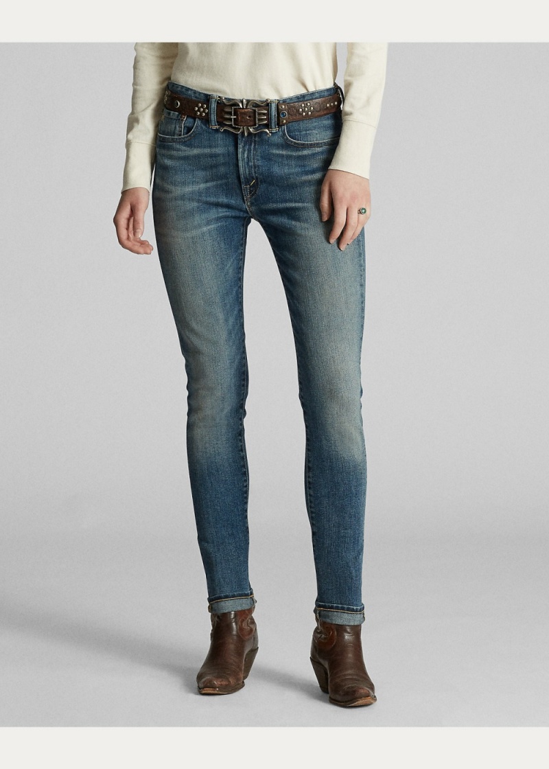 Jeans Flaco Stretch Mujer Azules | GMYJ06185 - vista 3
