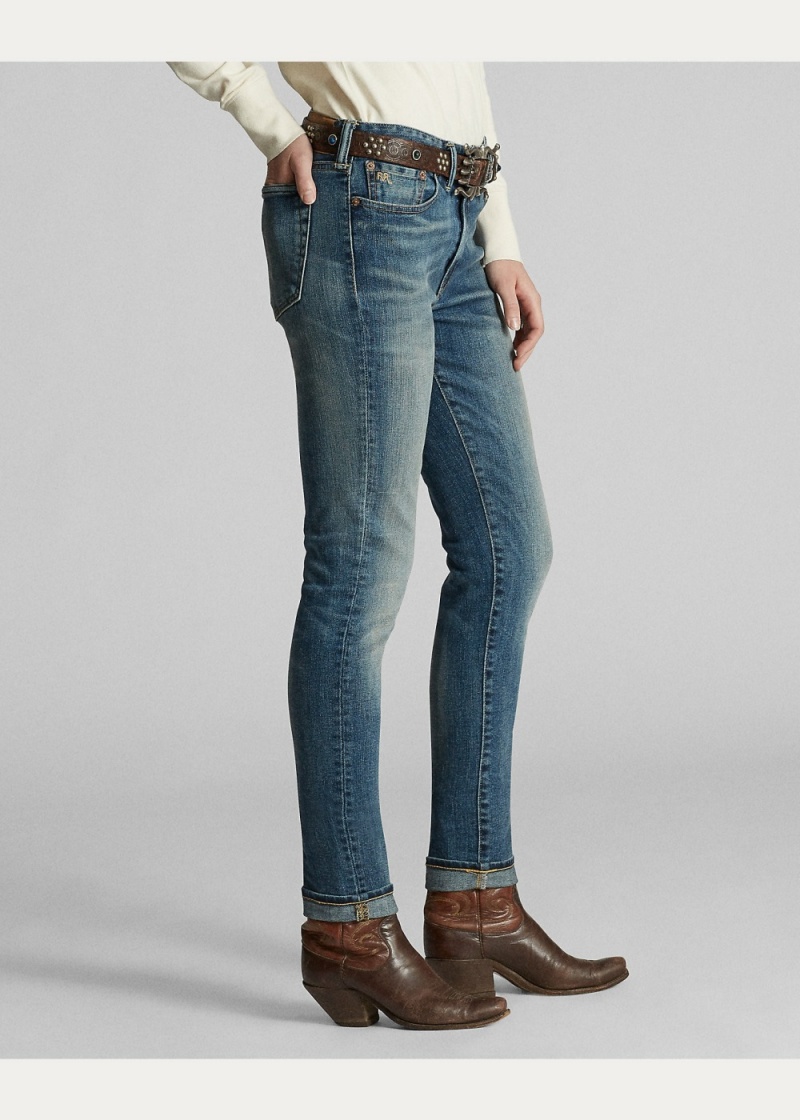 Jeans Flaco Stretch Mujer Azules | GMYJ06185 - vista 4