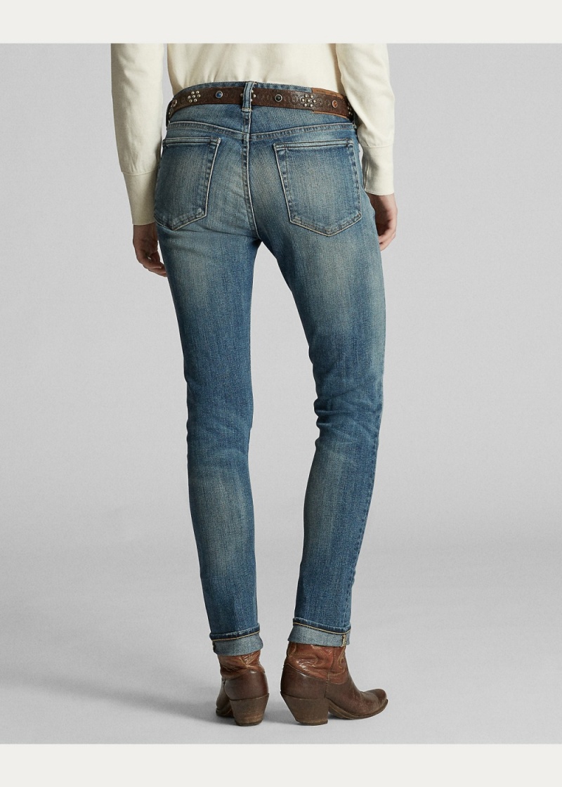 Jeans Flaco Stretch Mujer Azules | GMYJ06185 - vista 5