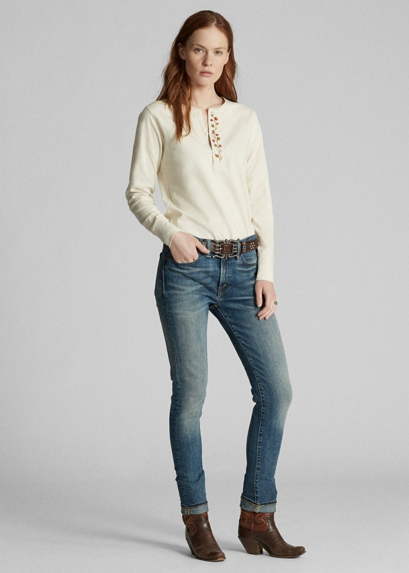 Jeans Flaco Stretch Mujer Azules | GMYJ06185 - vista 1