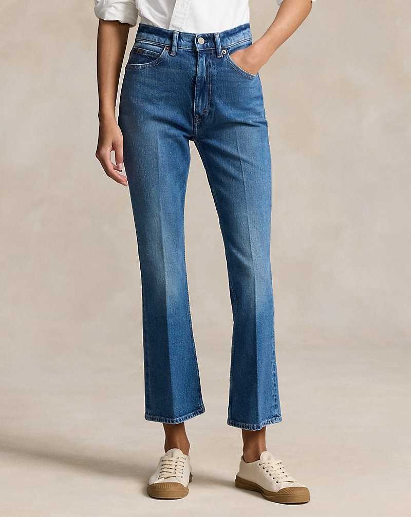 Jeans Ralph Lauren Flare Crop Mujer Azules | LISXAET-76 - vista 3