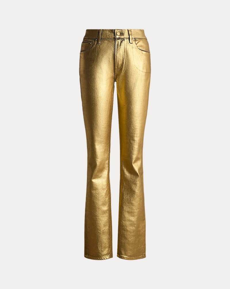 Jeans Ralph Lauren Foiled 160 Slim Denim Mujer Dorados | WLRDJCG-62 - vista 2