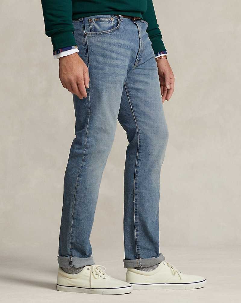 Jeans Ralph Lauren Hampton Relaxed Straight Stretch Hombre Azules Claro | CLJSPMB-02 - vista 4