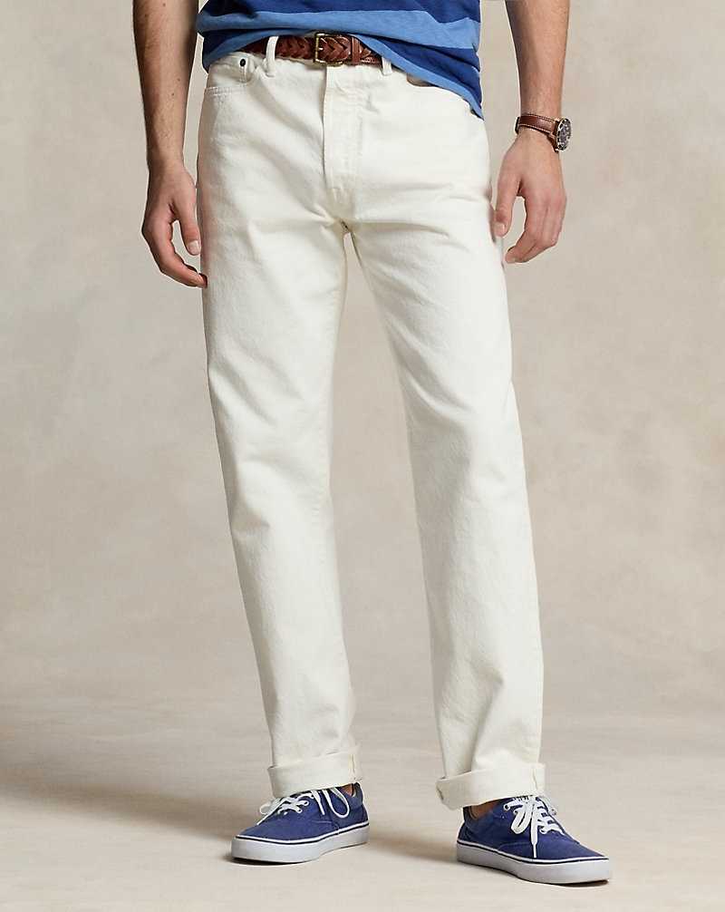Jeans Ralph Lauren Heritage Straight Fit Hombre Blancos | MTAFGQW-34 - vista 3