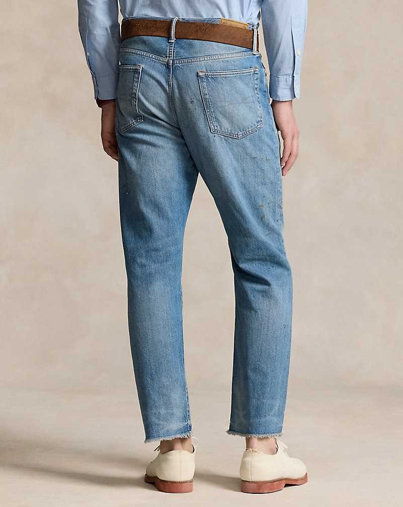 Jeans Ralph Lauren Heritage Straight Fit Distressed Hombre Habana | PBCQNYL-23 - vista 5
