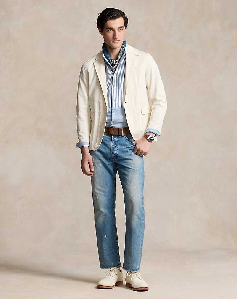 Jeans Ralph Lauren Heritage Straight Fit Distressed Hombre Habana | PBCQNYL-23 - vista 1