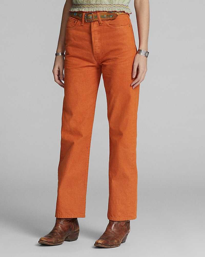 Jeans Ralph Lauren High Boy Fit Tangerine Mujer Tangerine | QTPBFOD-59 - vista 3