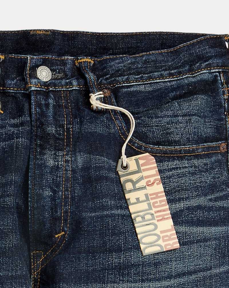 Jeans Ralph Lauren High Slim Bayview Selvedge Hombre Azules | CNEADKY-84 - vista 3