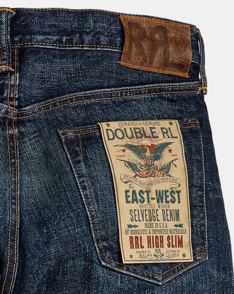 Jeans Ralph Lauren High Slim Bayview Selvedge Hombre Azules | CNEADKY-84 - vista 5