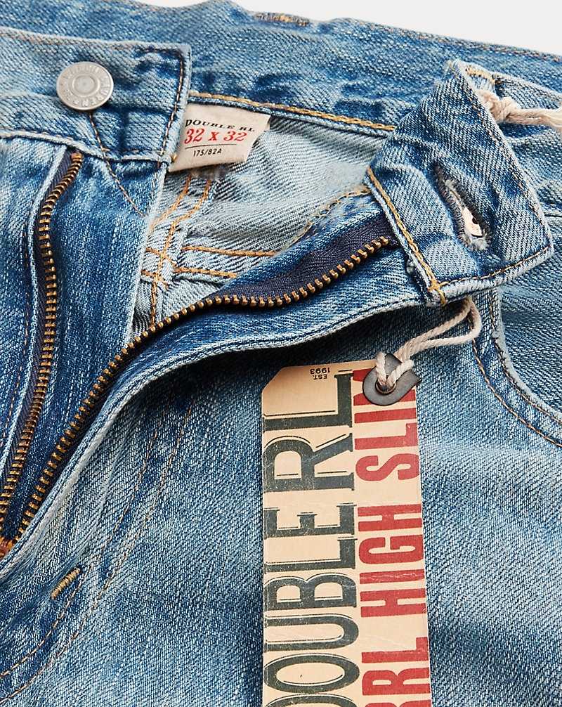 Jeans Ralph Lauren High Slim Lawton Selvedge Hombre Azules | CHJQVFA-27 - vista 3