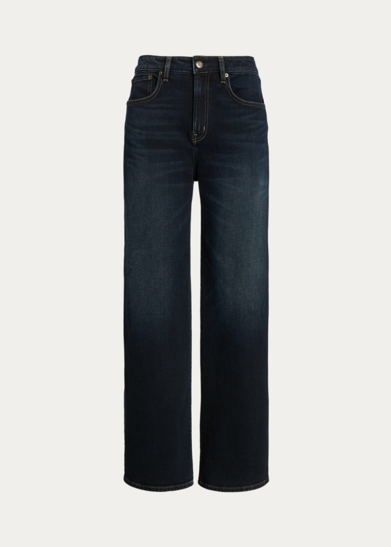 Jeans High-Rise Anchos-Leg Mujer Azules | ZIOK68549 - vista 3