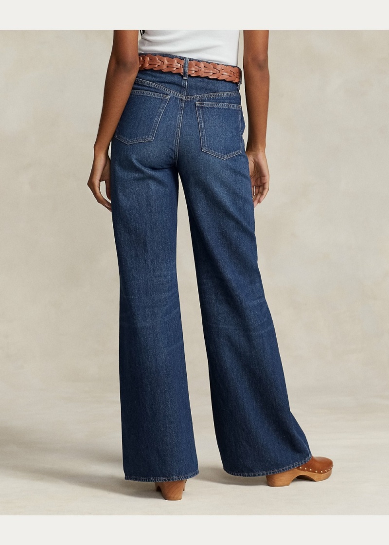 Jeans High-Rise Anchos-Leg Mujer Azules | CYHS08964 - vista 2