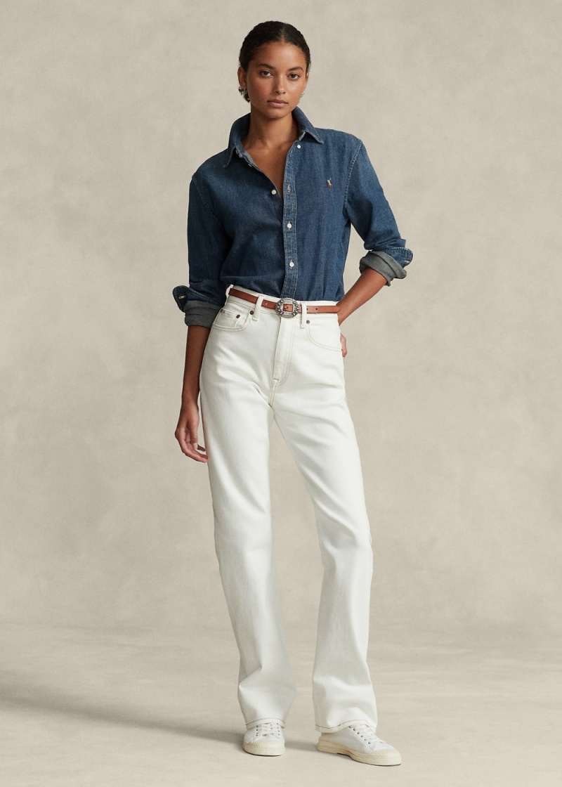 Jeans High-Rise Directo Fit Mujer Azules | LUVE36814 - vista 1