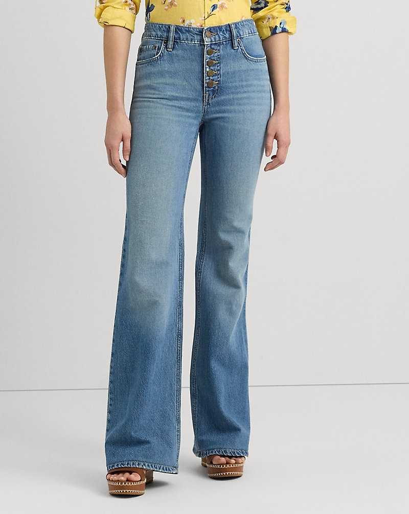 Jeans Ralph Lauren High-Rise Flare Mujer Azules | ORKMWAZ-29 - vista 3