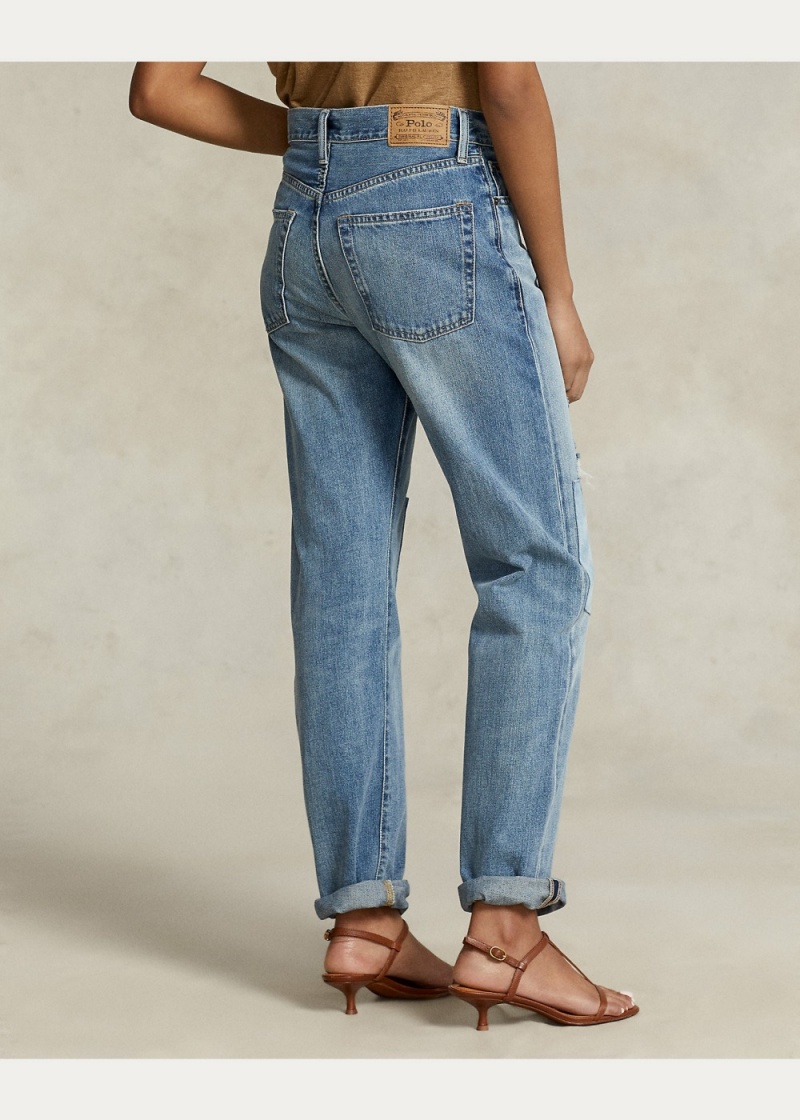 Jeans High-Rise Relaxed Directo Mujer Azules | UXFB61057 - vista 2
