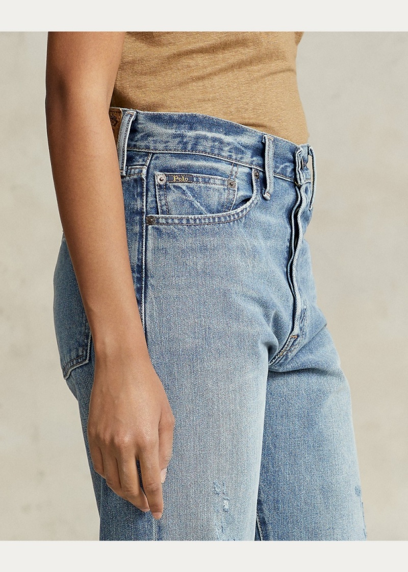 Jeans High-Rise Relaxed Directo Mujer Azules | UXFB61057 - vista 3