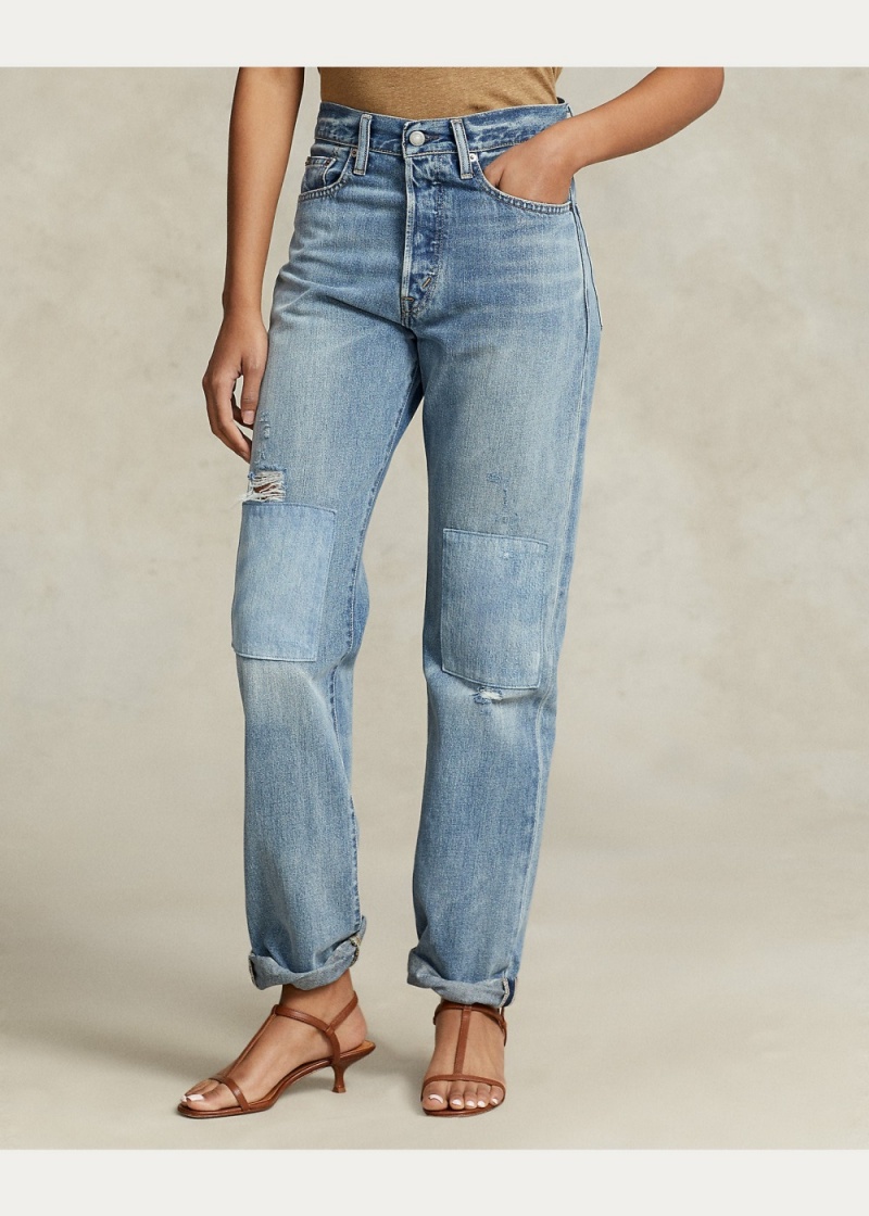 Jeans High-Rise Relaxed Directo Mujer Azules | UXFB61057 - vista 5