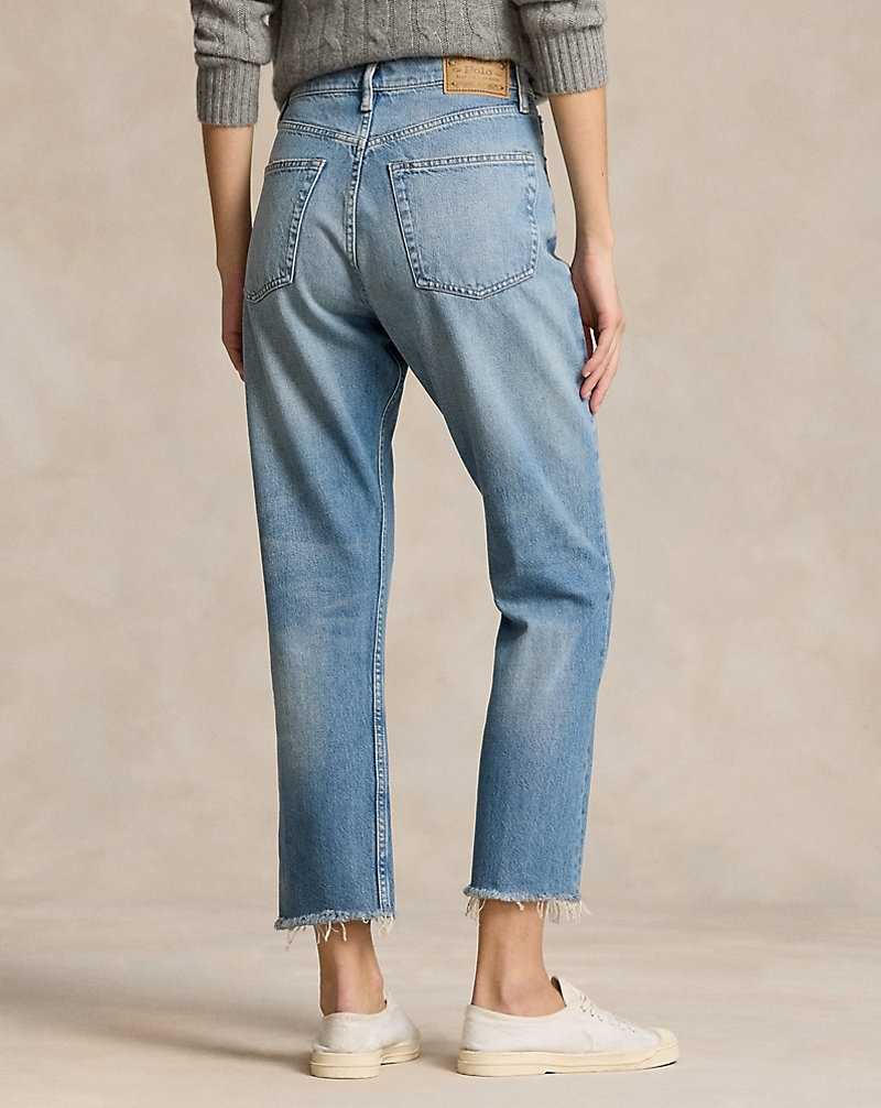 Jeans Ralph Lauren High-Rise Relaxed Straight Crop Mujer Azules | QAVBSHT-70 - vista 5