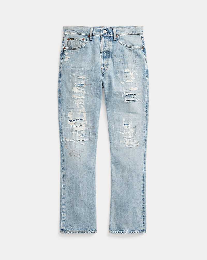 Jeans Ralph Lauren High-Rise Relaxed Straight Crop Mujer Azules | YUOKMQE-52 - vista 2