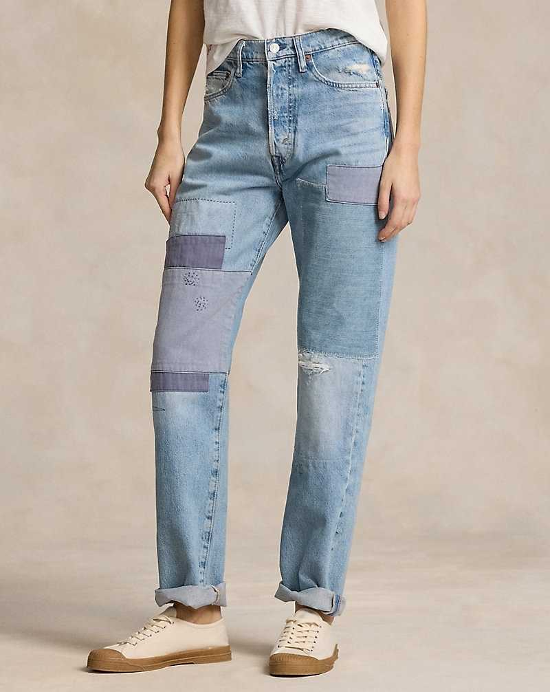 Jeans Ralph Lauren High-Rise Relaxed Straight Mujer Azules | EWCLOZN-81 - vista 3