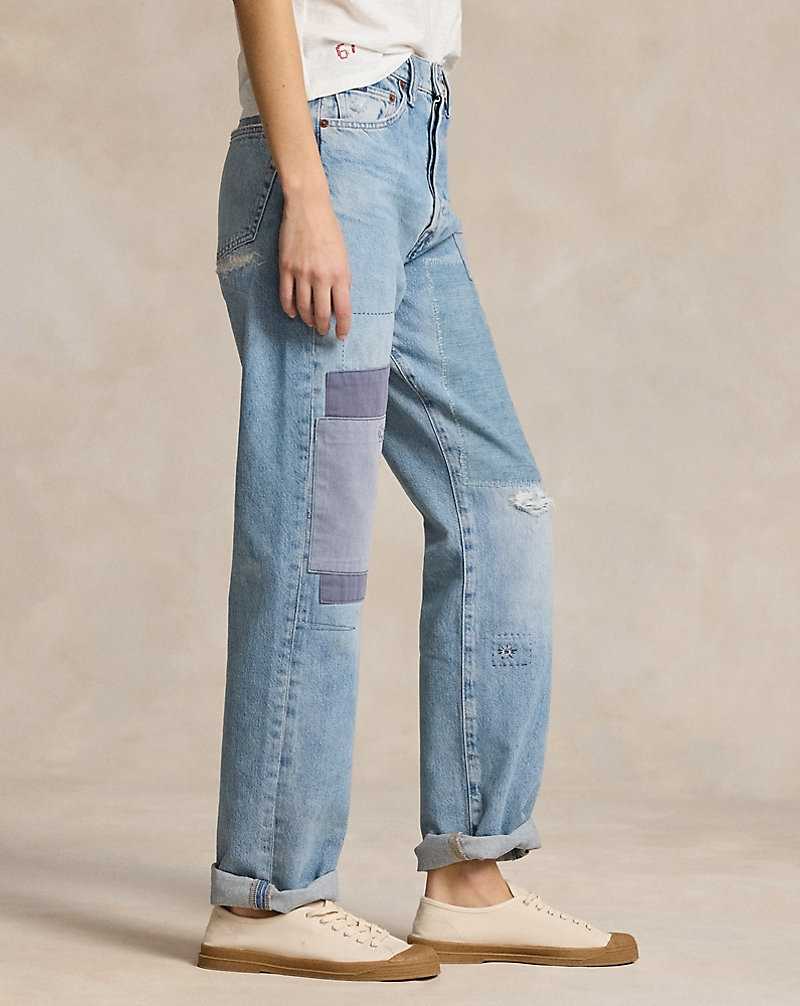 Jeans Ralph Lauren High-Rise Relaxed Straight Mujer Azules | EWCLOZN-81 - vista 4
