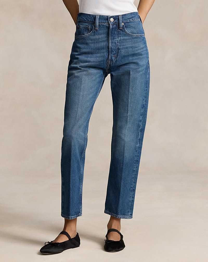 Jeans Ralph Lauren High-Rise Relaxed Straight Crop Mujer Azules | BEGMSOK-58 - vista 3