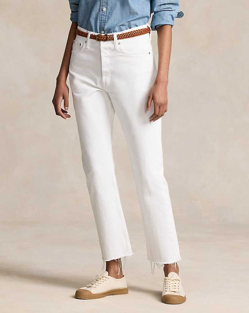 Jeans Ralph Lauren High-Rise Relaxed Straight Crop Mujer Azules | FQAMTYX-83 - vista 3