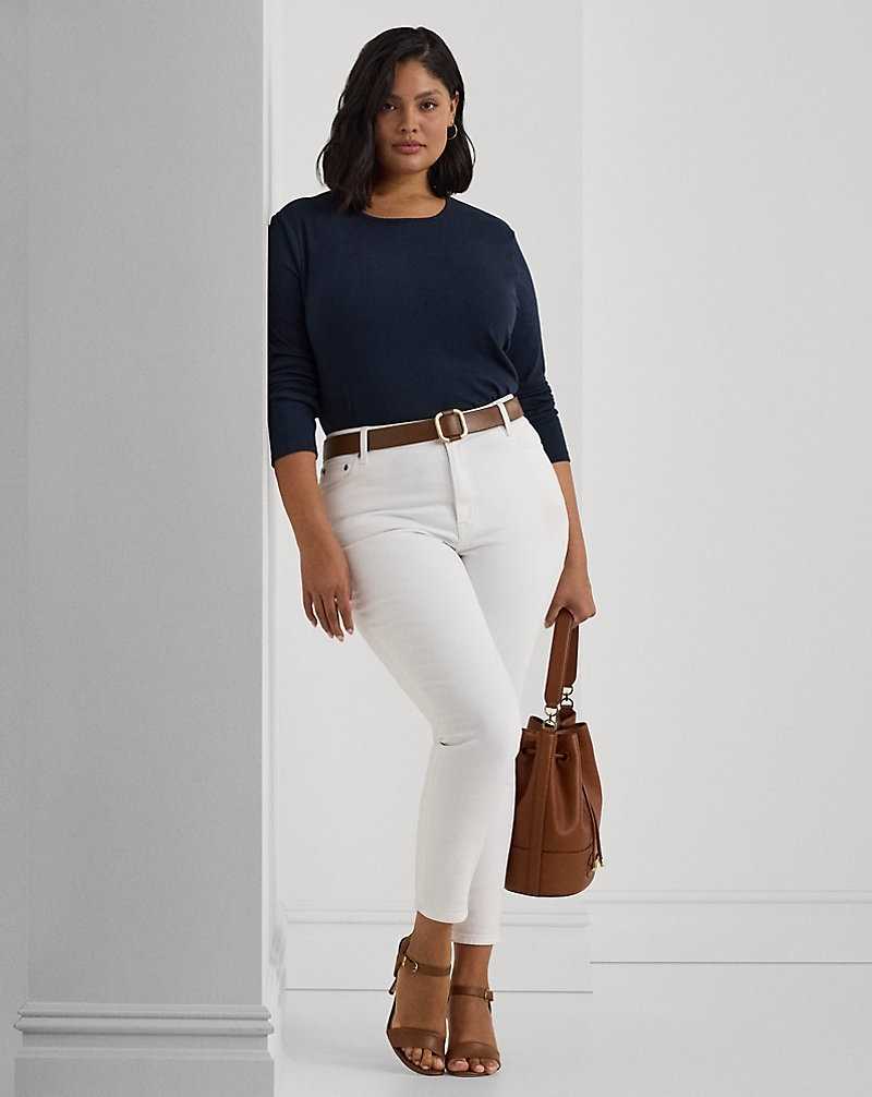 Jeans Ralph Lauren High-Rise Skinny Ankle Mujer Blancos Azules | CQMNOKZ-27 - vista 1