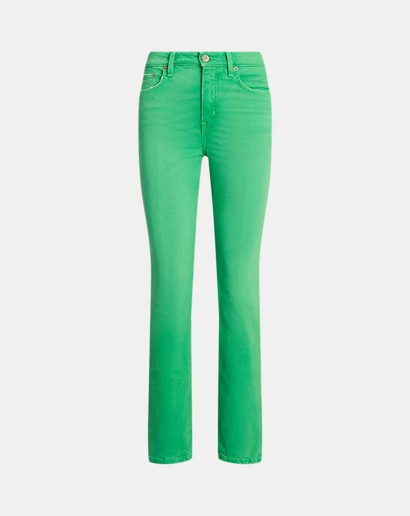 Jeans Ralph Lauren High-Rise Straight Ankle Mujer Verdes Azules | KSBRXPC-81 - vista 2