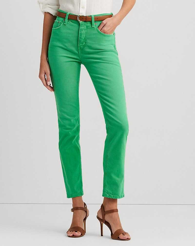 Jeans Ralph Lauren High-Rise Straight Ankle Mujer Verdes Azules | KSBRXPC-81 - vista 3