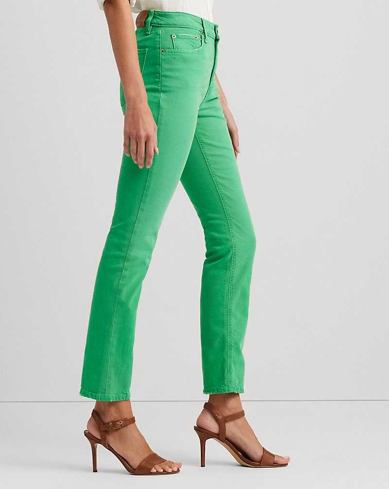 Jeans Ralph Lauren High-Rise Straight Ankle Mujer Verdes Azules | KSBRXPC-81 - vista 4
