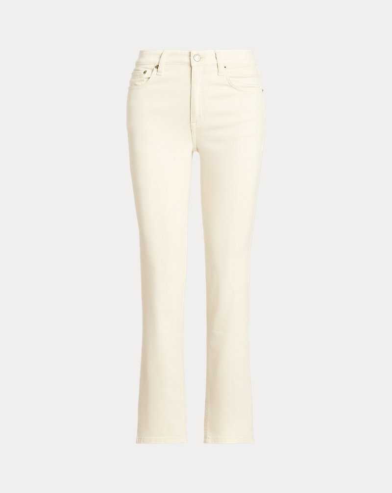 Jeans Ralph Lauren High-Rise Straight Ankle Mujer Creme Azules | MENXCFK-26 - vista 2